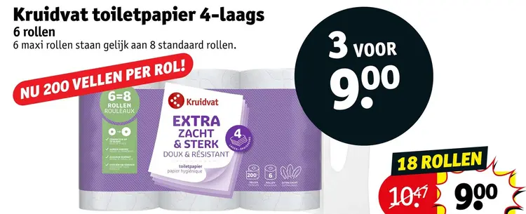 Promotie: Toiletpapier 4-laags