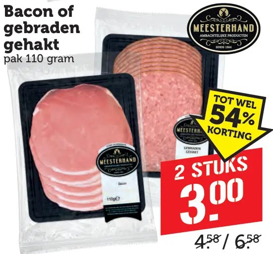 Aanbieding: Meesterhand Bacon of gebraden gehakt
