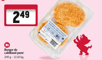 Offre: Burger Cabillaud | Pané