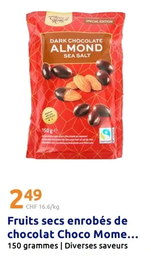 Offre: Fruits secs enrobés de chocolat Choco Mome..