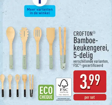 Promotie: Bamboe-keukengerei