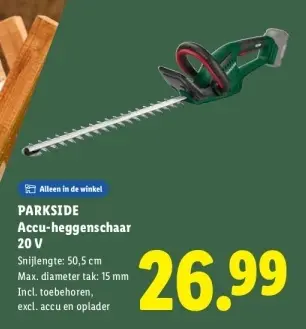 Aanbieding: Accu-heggenschaar 20 V