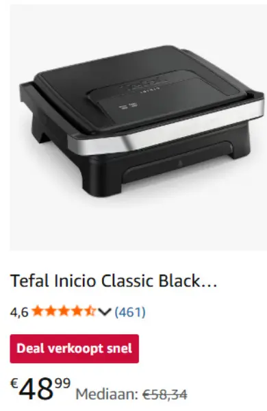 Aanbieding: Inicio Classic Black Contactgrill