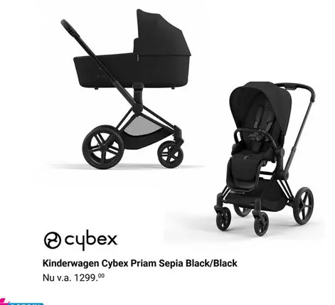 Aanbieding: Kinderwagen Cybex Priam Sepia Black/Black
