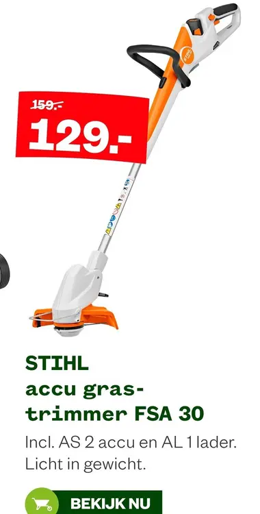 Aanbieding: accu grastrimmer FSA 30