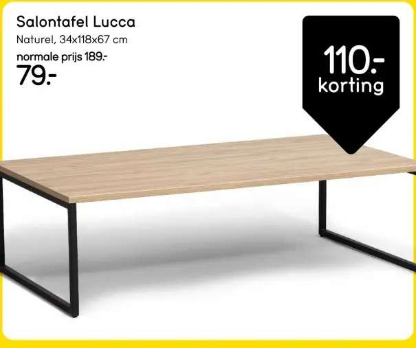 Aanbieding: Salontafel Lucca