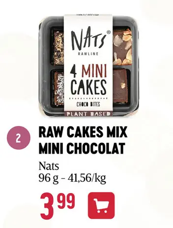 Offre: Raw cakes mix mini chocolat