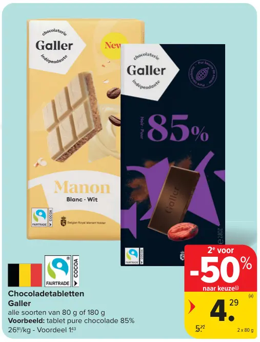 Promotie: Chocoladetabletten