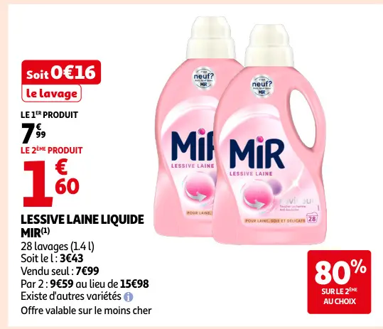 Promotie: Lessive laine liquide