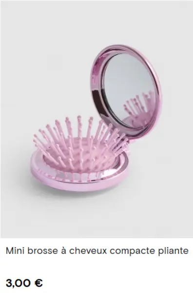Offre: Mini brosse à cheveux compacte pliante