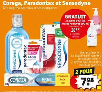 Offre: Corega, Parodontax et Sensodyne
