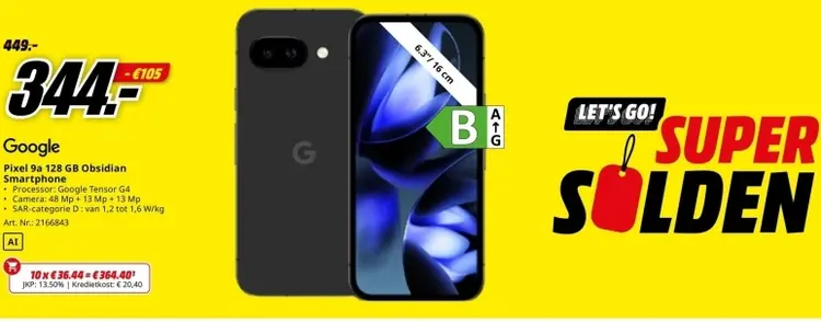 Promotie: Pixel 9a 128 GB Obsidian Smartphone