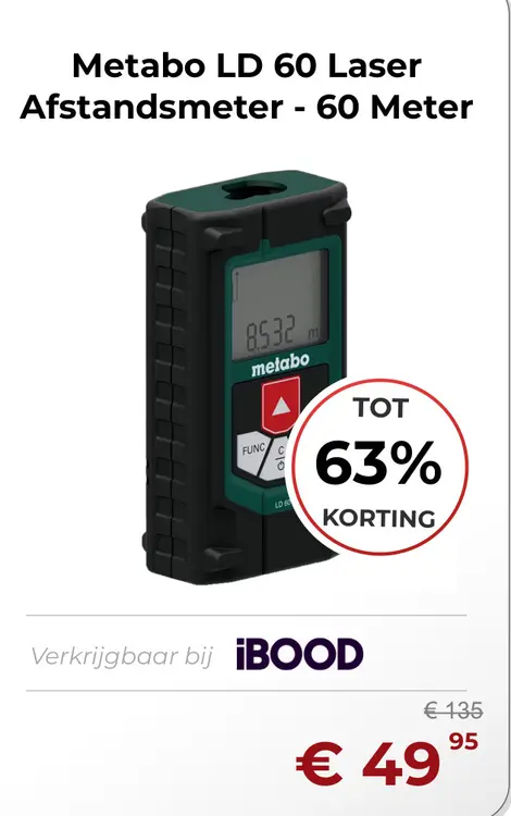 Aanbieding: LD 60 Laser Afstandsmeter