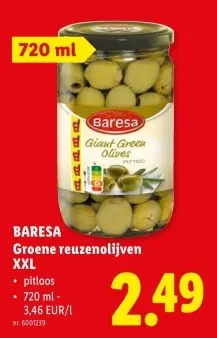 Promotie: Groene reuzenolijven XXL