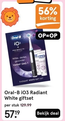 Aanbieding: Oral-B iO3 Radiant White giftset