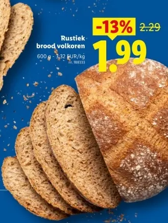 Promotie: Rustiek brood volkoren