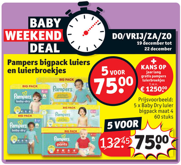 Aanbieding: Pampers bigpack luiers en luierbroekjes