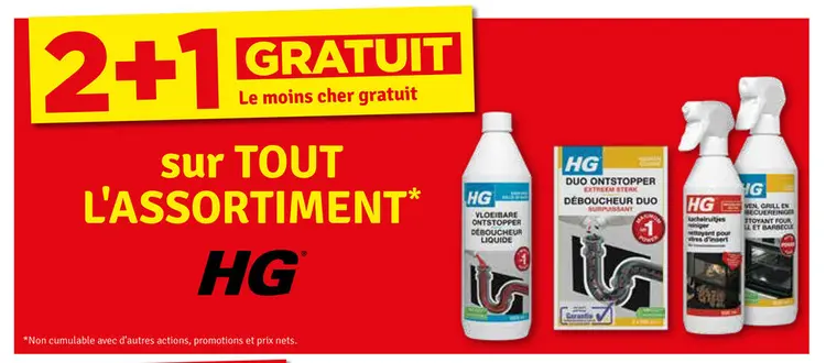 Offre: 2+1 GRATUIT sur TOUT L'ASSORTIMENT