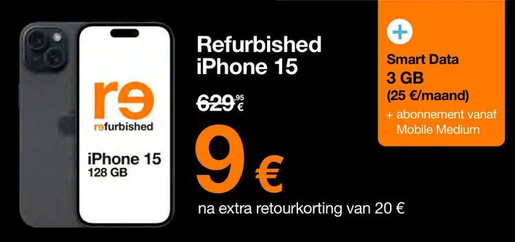 Aanbieding: Refurbished iPhone 15