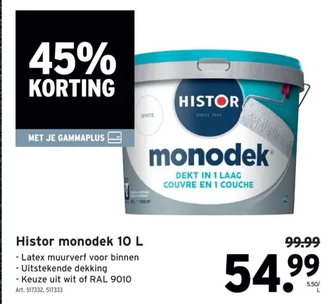 Aanbieding: Histor monodek 10 L