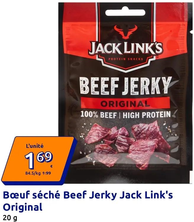 Offre: Jack Link's Bœuf séché Beef Jerky Original