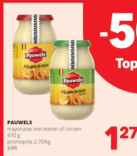 Promotie: mayonaise met eieren of citroen