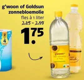 Aanbieding: g'woon of Goldsun zonnebloemolie