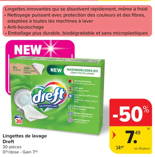 Offre: Lingettes de lavage