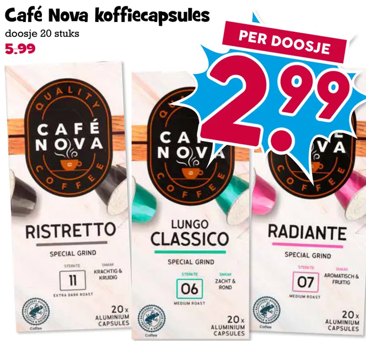 Aanbieding: Café Nova koffiecapsules