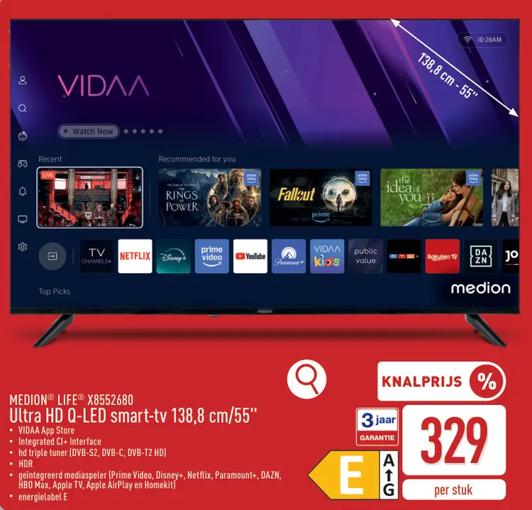 Promotie: Ultra HD Q-LED smart-tv 138,8 cm/55"