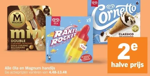 Aanbieding: Alle Ola en Magnum handijs