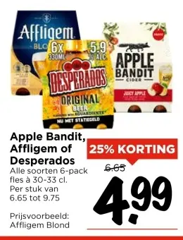 Aanbieding: Apple Bandit, Affligem of Desperados
