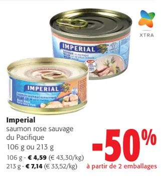 Offre: Imperial saumon rose sauvage du Pacifique