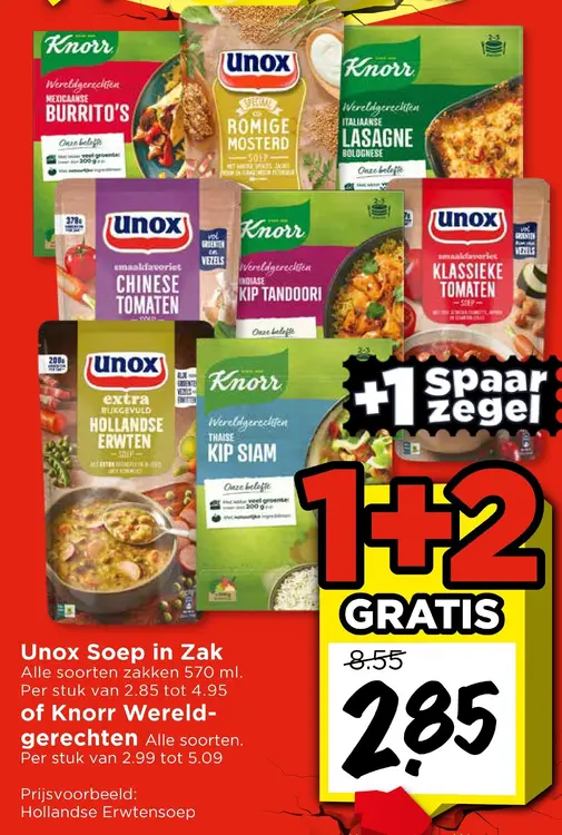 Aanbieding: Soep in Zak of Wereldgerechten