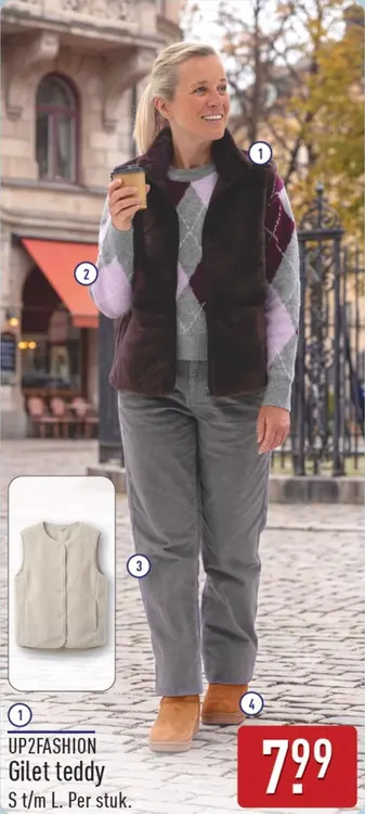 Aanbieding: Gilet teddy