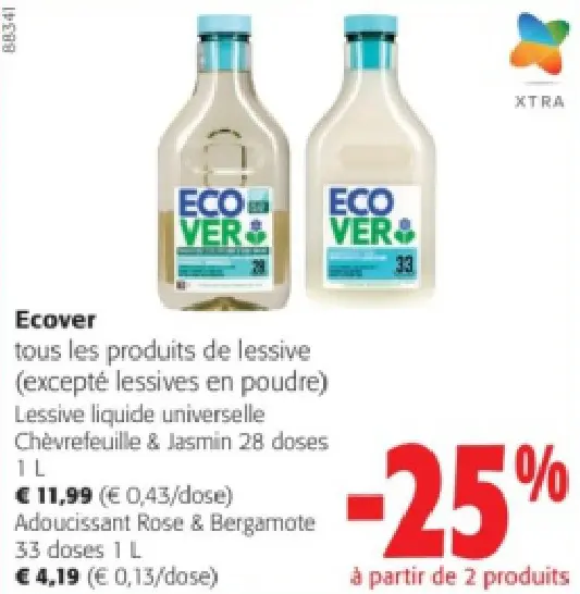Offre: Tous les produits de lessive (excepté lessives en poudre)