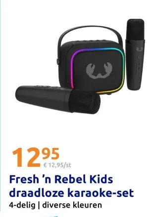 Aanbieding: Fresh 'n Rebel Kids draadloze karaoke-set