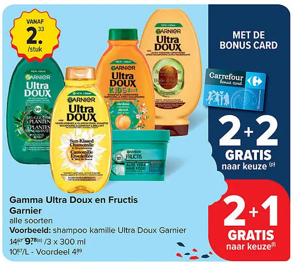 Aanbieding: Gamma Ultra Doux en Fructis