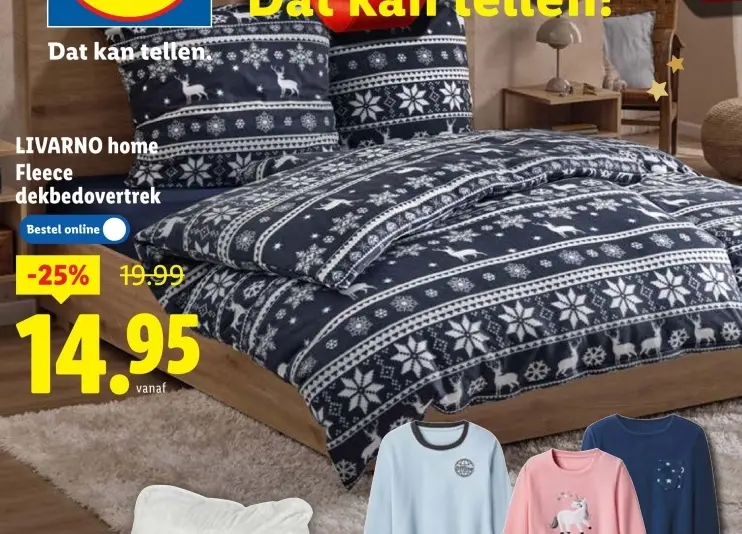 Promotie: Fleece dekbedovertrek