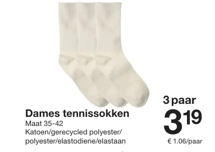 Promotie: Dames tennissokken