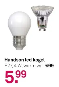 Aanbieding: Handson led kogel