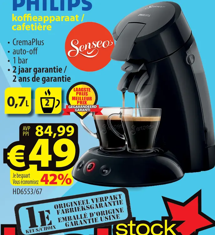 Promotie: PHILIPS koffieapparaat / cafetière