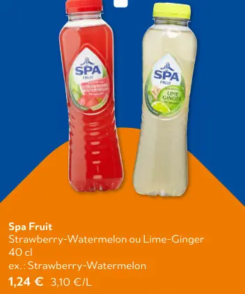 Offre: Spa Fruit Strawberry-Watermelon ou Lime-Ginger