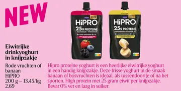 Aanbieding: Eiwitrijke drinkyoghurt in knijpzakje