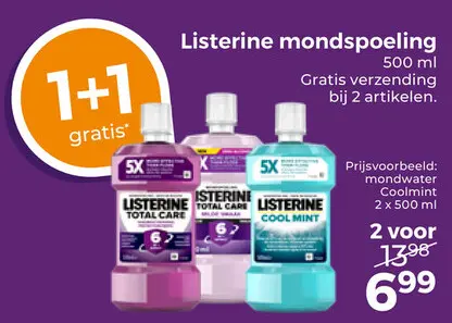 Aanbieding: Listerine mondspoeling