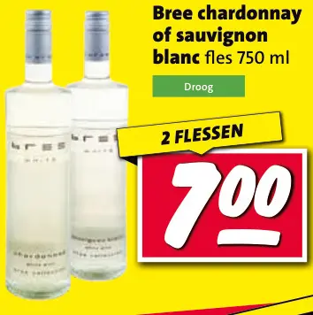 Aanbieding: Bree chardonnay of sauvignon blanc