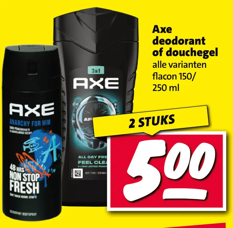 Aanbieding: Axe deodorant of douchegel