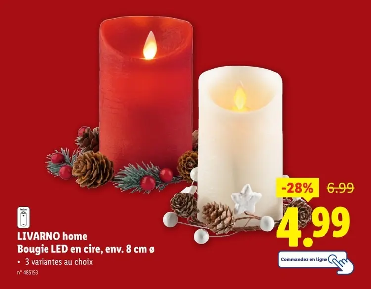 Offre: Bougie LED décorée