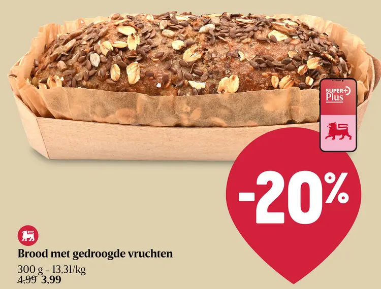 Promotie: Brood met gedroogde vruchten