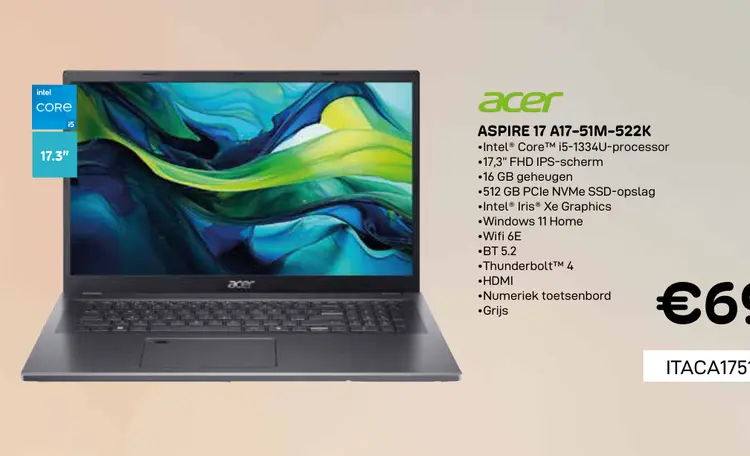 Aanbieding: Aspire 17 a17-51m-522k